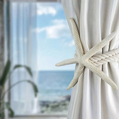 Natural Starfish Curtain Tiebacks for Home Decor