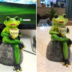 Cartoon Frog Statue for Garden Patio, Lawn Decor