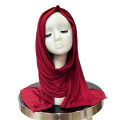 Solid Scarf Hijab Cotton And Linen Shawl Casual Windproof Head Wrap Turban