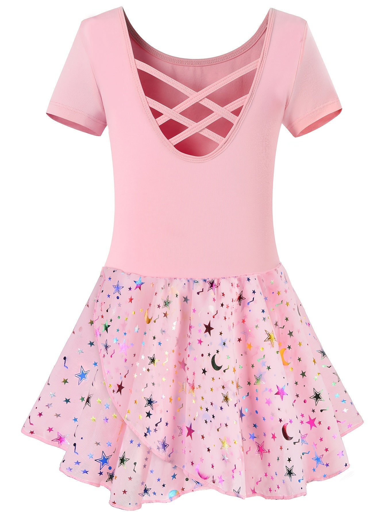 Girls Cotton Sequin Tutu Dress Ballet Leotard