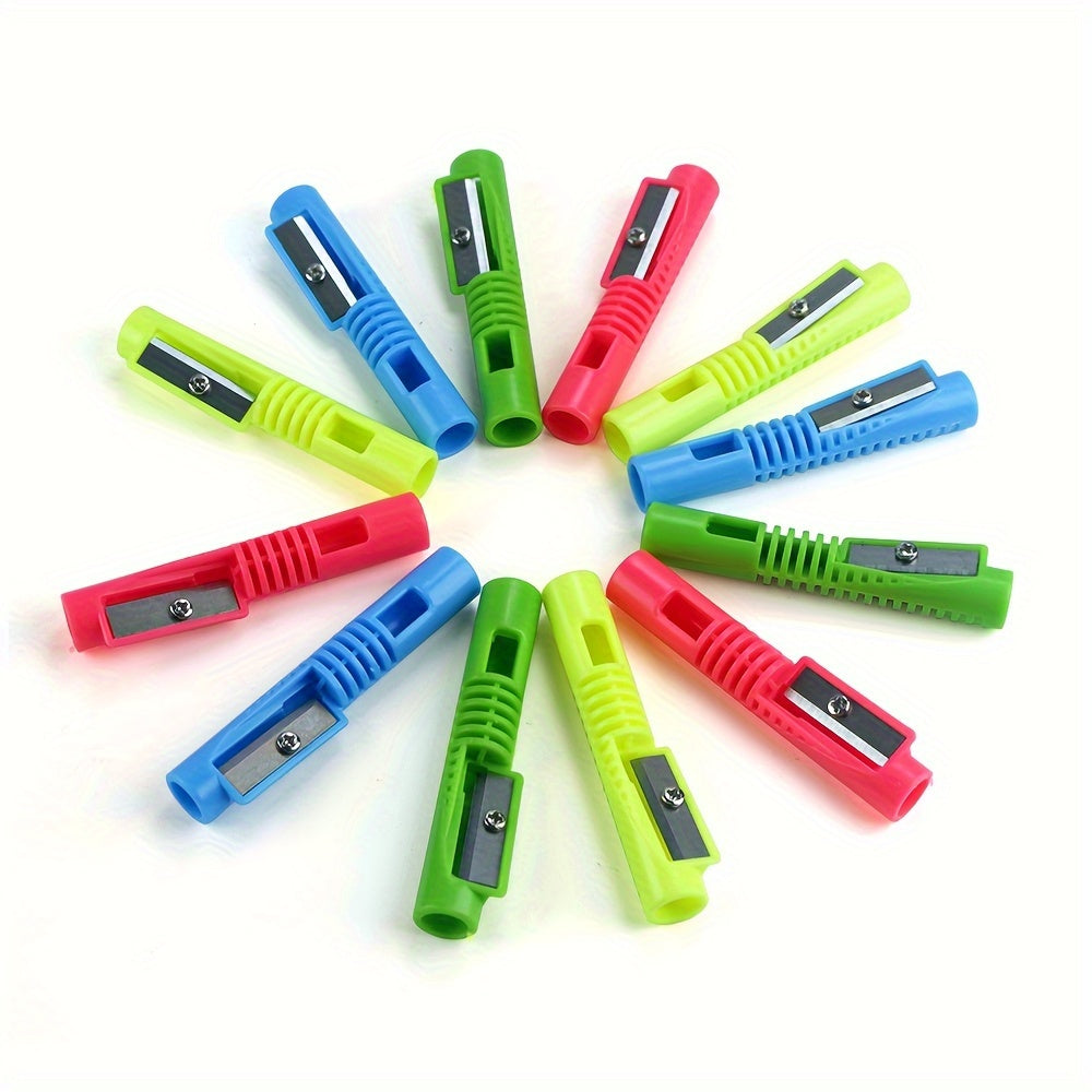 Colorful Handheld Pencil Sharpener with Extender & Whistle
