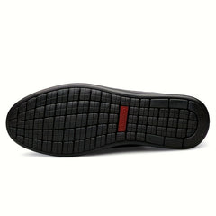 Men's Embossed Letter Loafer Shoes Non-slip Slip On Dress Shoes