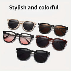 Men's Folding Sunglasses UV Protection Round Eyewear