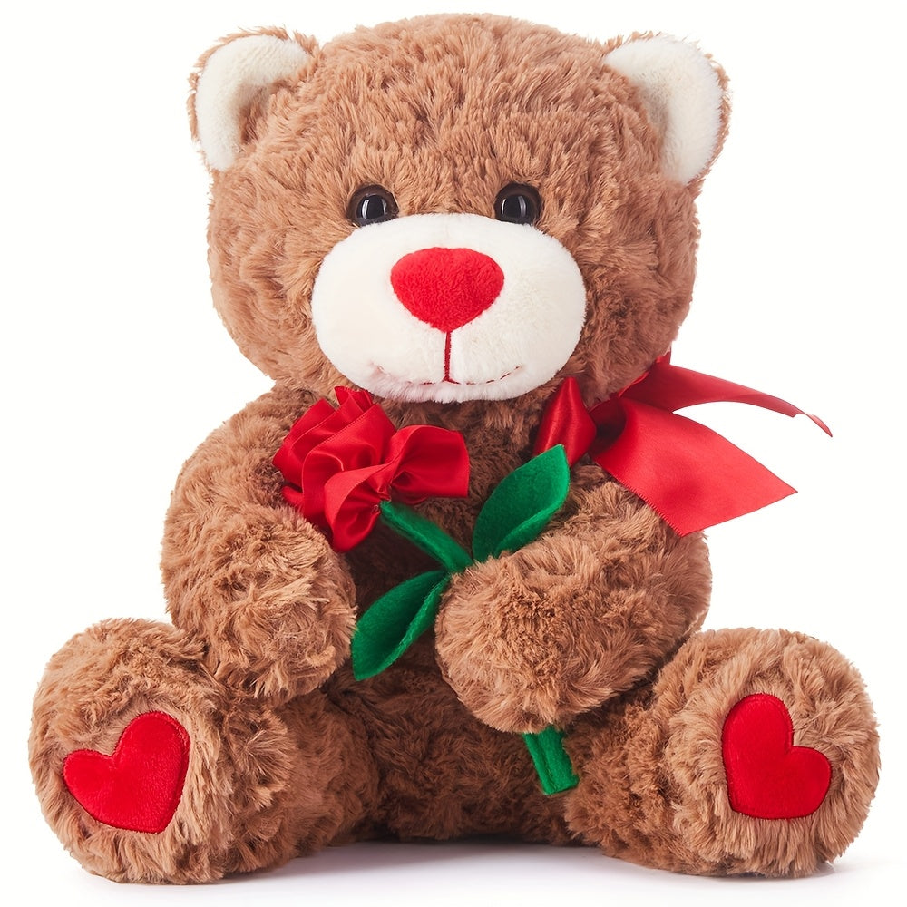 IKASA Teddy Bear Plush Toy Extra Large 10 6 Stuffed Animal with Red Rose