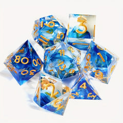 7pcs Resin Polyhedral Dice Set for Role Playing Games