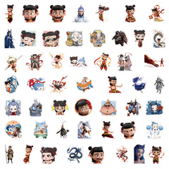 51pcs Waterproof Nezha Stickers for Fans Suitcases Notebook 18+