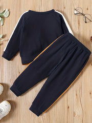 Toddler Boy's Sweatshirt & Sweatpants Set for Spring Fall