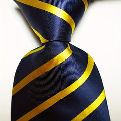 Men's Green Orange Stripe Tie