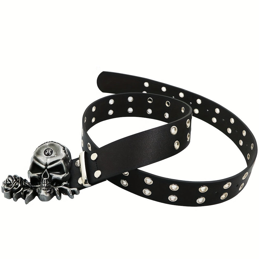 Men's Skull Buckle Punk Nightclub Party Belt