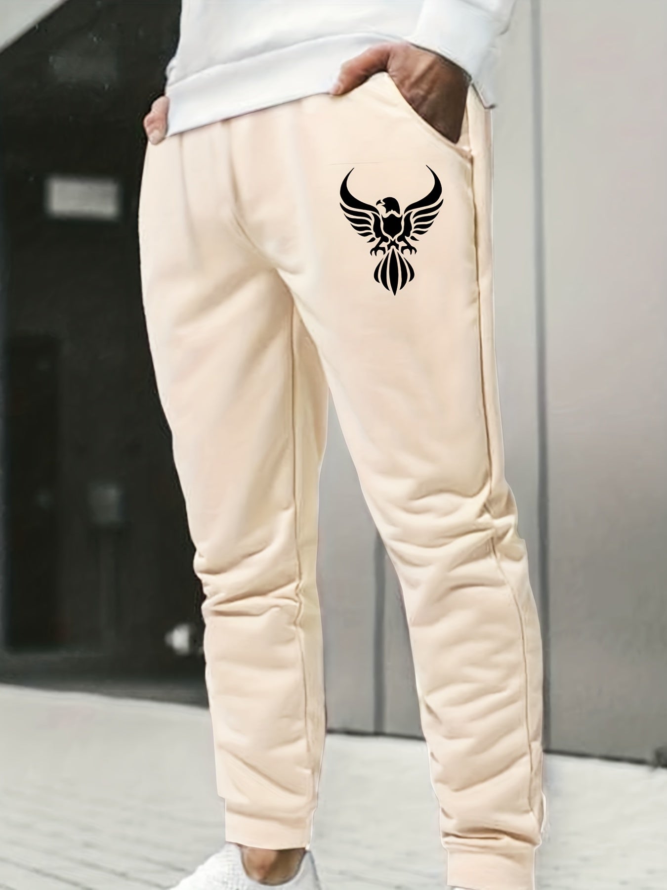 Men's Graffiti Eagle Printed Active Sweatpants