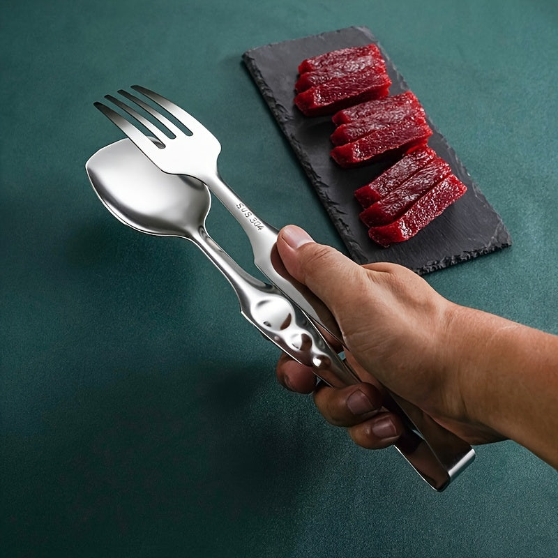Stainless Steel Food Tongs for Outdoor Camping & Barbecue