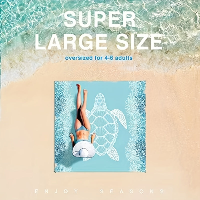 Sea Turtle Pattern Picnic Waterproof Mat for Outdoor Camping