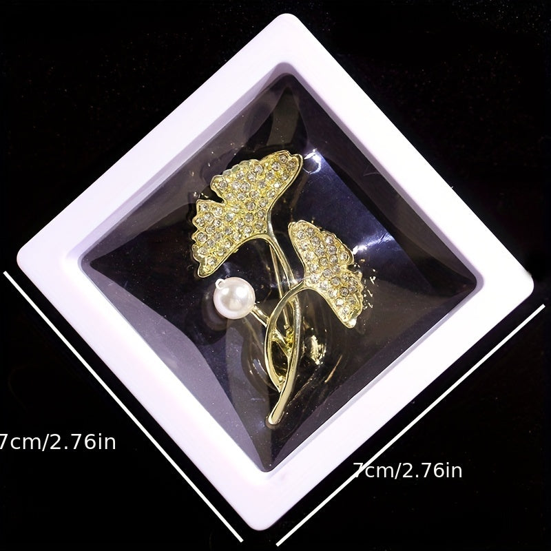 Butterfly Flower Brooch Pin with Pearl Silk Scarf Buckle