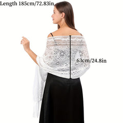 Floral Lace Scarf Tassels Shawl Bridesmaid Cover Up Wraps