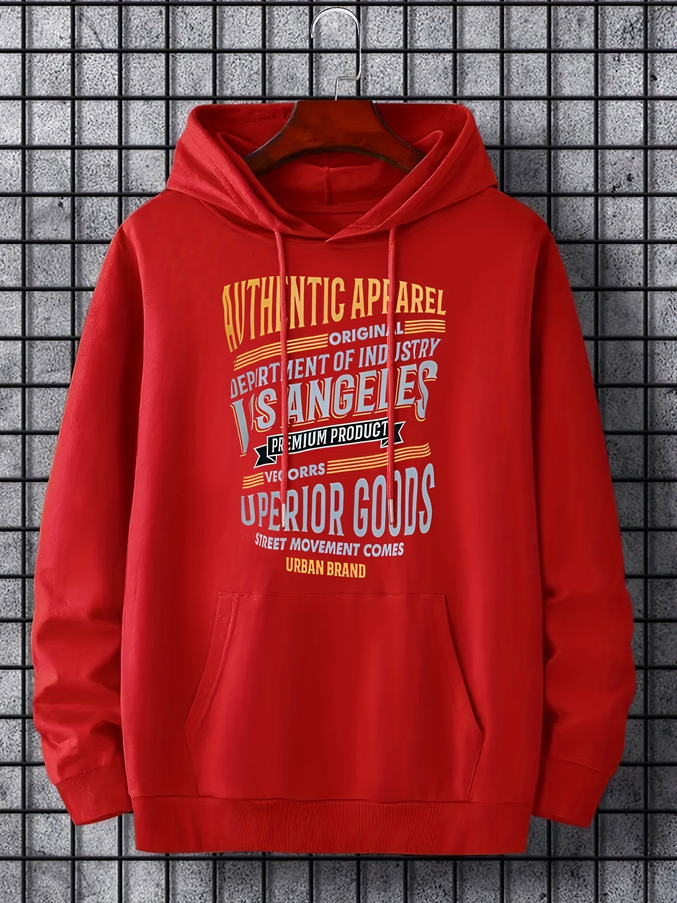 Men's Authentic Print Hoodie for Spring Fall