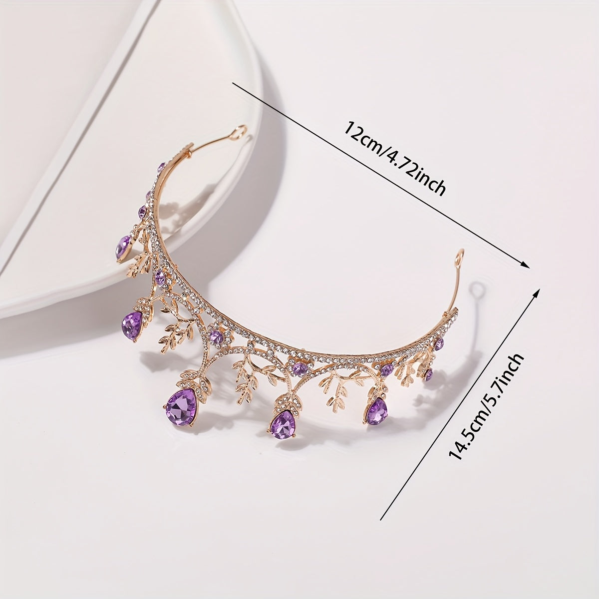Girls Rhinestone Bead Crown Head Jewelry Props