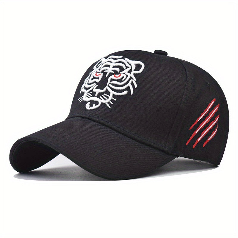 Tiger Embroidered Baseball Cap Hip Hop Unisex Sun Hat Adjustable