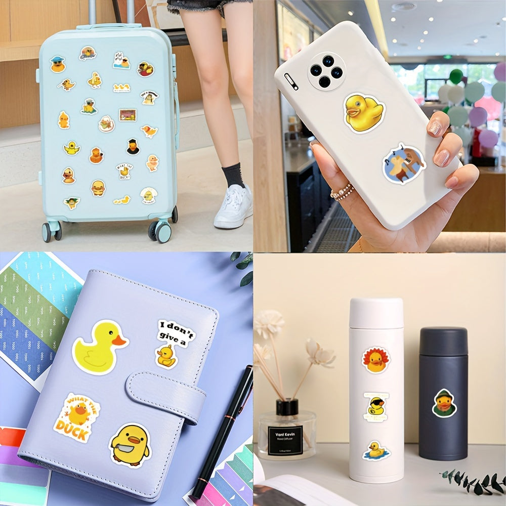60pcs Duck Stickers Random Vinyl Skateboard Guitar Travel Case Door Laptop Lugga
