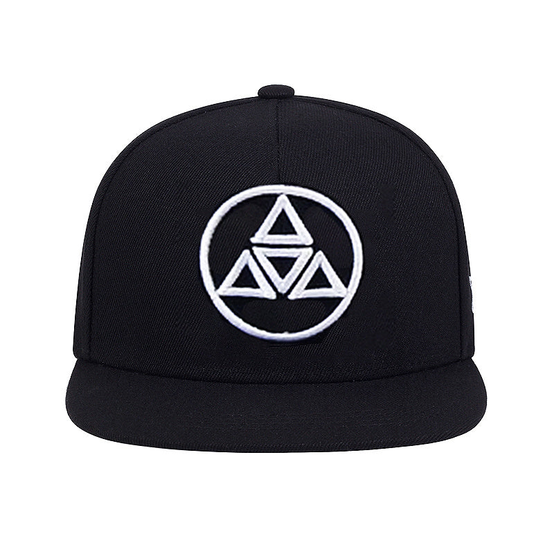 Embroidered Men's Hip Hop Flat Brimmed Hat