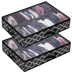 Bed Bottom Shoe Storage Box Foldable Non woven Packing Organizer