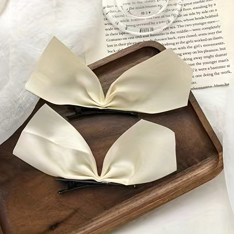 2pcs Girls Sweet Bow Hair Clip Hair Accessories Sets