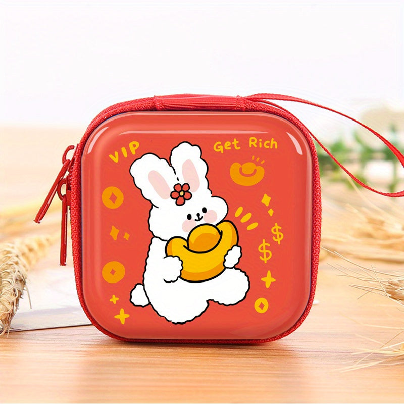 Cartoon Coin Purse Zipper for Earphones and Keys