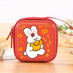 Cartoon Coin Purse Zipper for Earphones and Keys