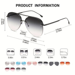 Men's Rimless Aviator Glasses