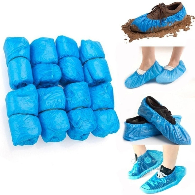 100PCS Medical Waterproof Shoe Covers Disposable Overshoes Mud-proof