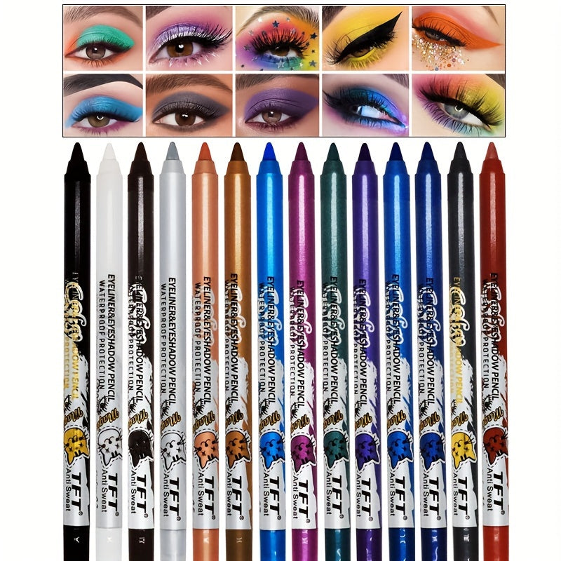 Colorful Eyeliner Pen Waterproof High Pigmented Brown Grey Eyeshadow
