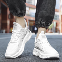 Men's Breathable Running Shoes Non Slip Lace Up Sneakers Outdoor