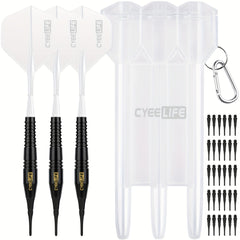 CyeeLife 18g Soft Tip Darts Set with Carry Case & 30 Extra Points