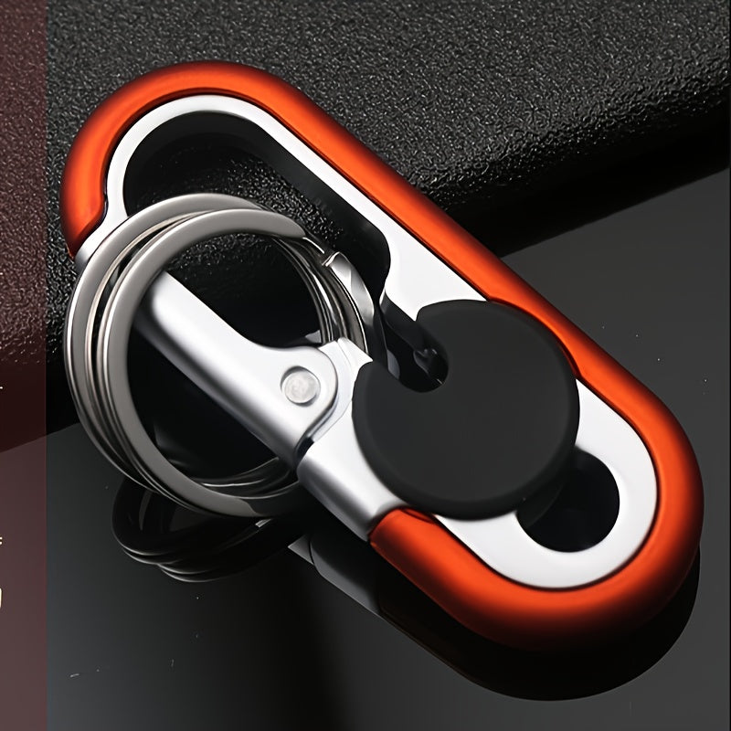 Double Ring Car Keychain Keyring Anti lost Key Chain Pendant