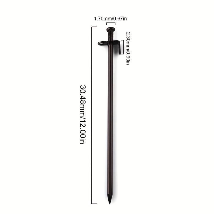 8 Pack Heavy Duty Steel Tent Pegs for Secure Camping in Any Terrain