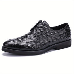 Men's Textured Derby Shoes Lace up Front Dress Shoes For Men