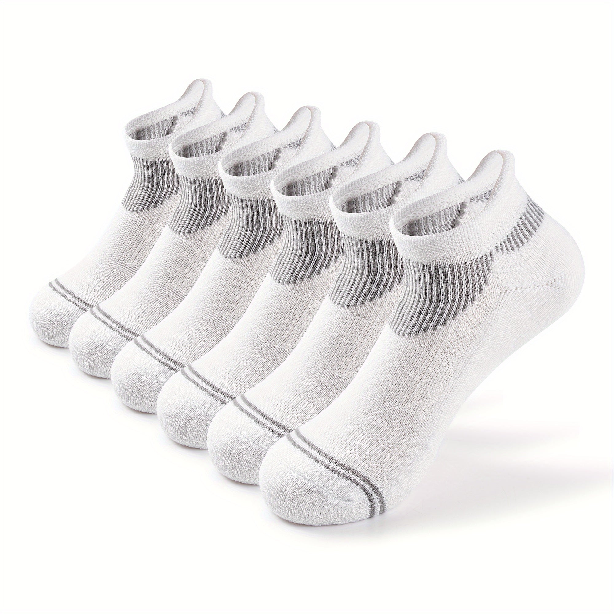AceFine 6 Pairs Short Sports Socks Thick Low Cut Ankle Women's Stockings