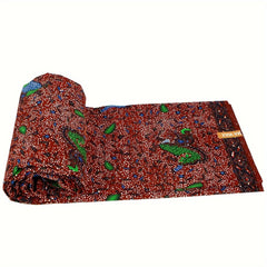 African Ethnic Style Wax Dye Printed Fabric Double sided Geometric Cloth