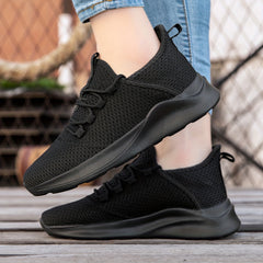 Soft Thick Sole Mesh Breathable Flying Woven Shoes