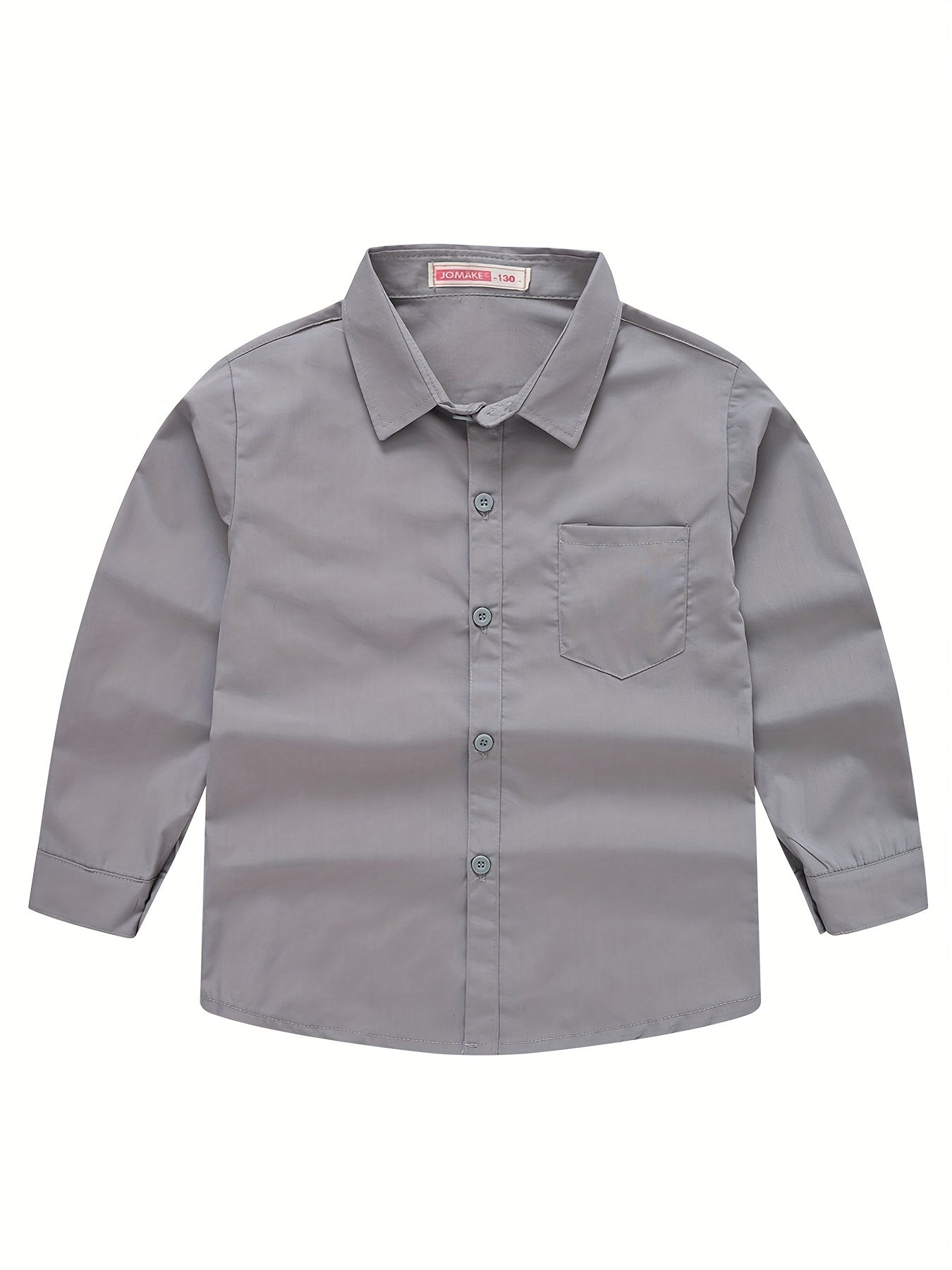 Boys Long Sleeves Button Down Shirt Tops Preppy Style