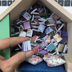 Set of 20 Mini Dollhouse Books for Learning Rooms, Libraries - 1:12 Scale