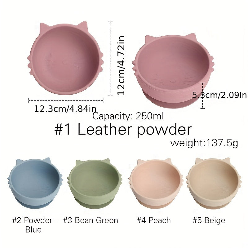 Kids Silicone Tableware with Suction Cups BPA-Free Bowls