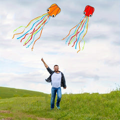 Large Octopus Kite with Colorful Tail for Adults - Beginner Outdoor Kite