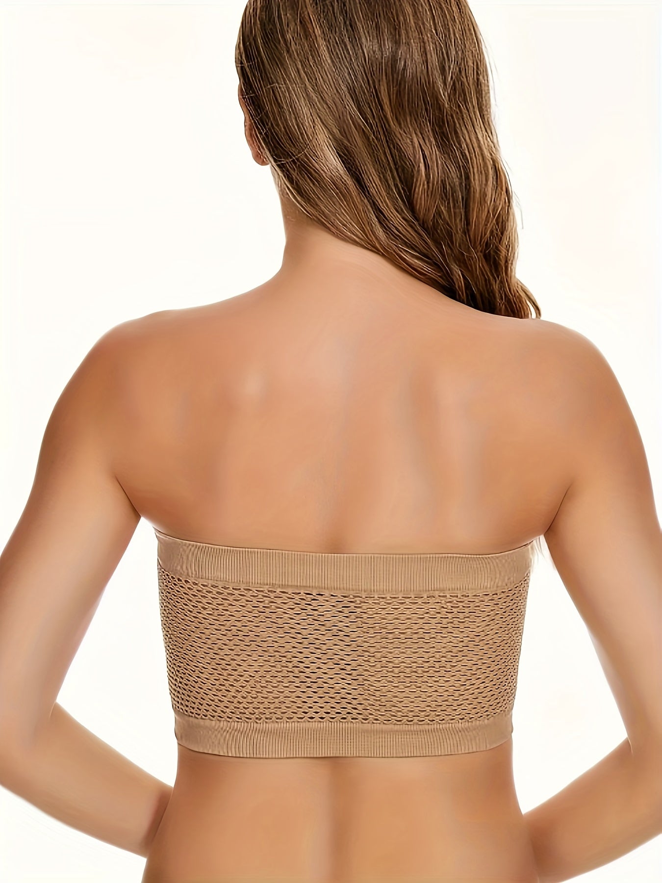 3pcs Strapless Bandeau Bras Comfy & Breathable Women's Everyday Bra