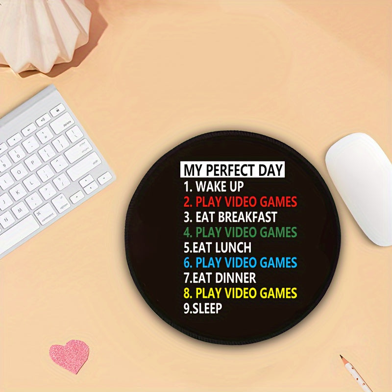 Hand Painted English Lettering Mouse Pad with Lock Edge