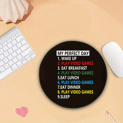Hand Painted English Lettering Mouse Pad with Lock Edge