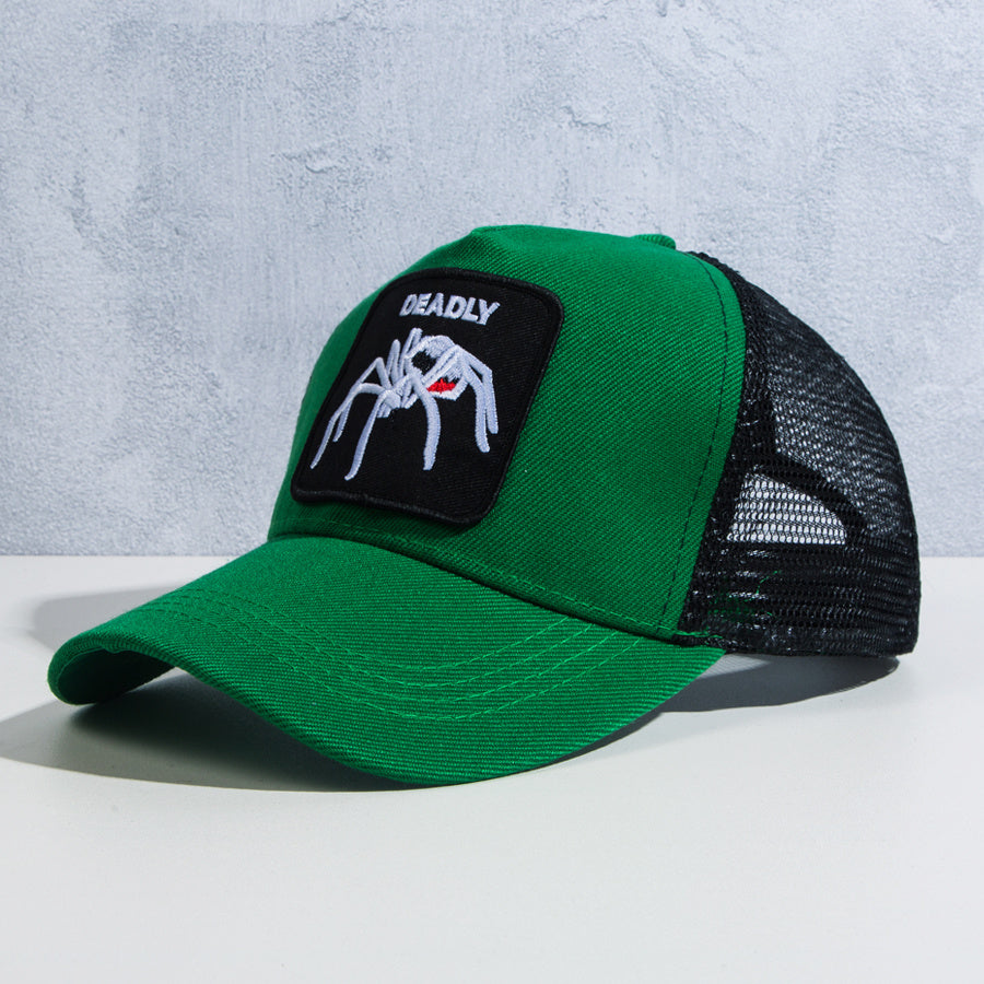 Green Animal Embroidered Baseball Cap Sunshade Peaked Cap