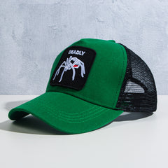 Green Animal Embroidered Baseball Cap Sunshade Peaked Cap