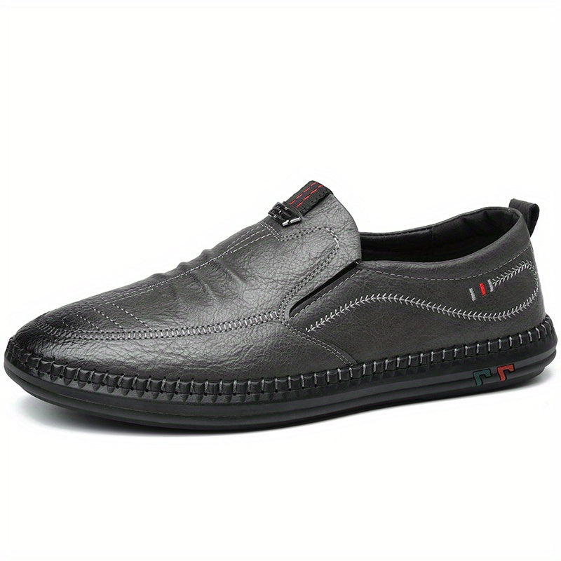 Men's Stitch Detail Loafer Shoes Comfy Slip On Shoes