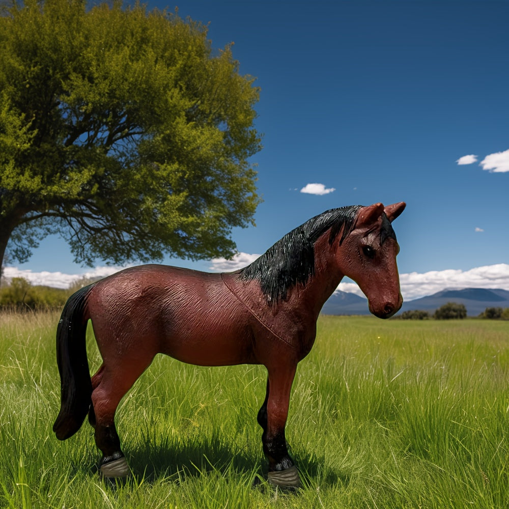 Simulated Ranch Horse Figurine Realistic Appearance Decoration