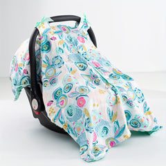 Girl's Floral Print Seat Cover with Sunshade